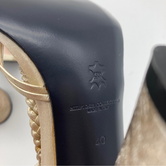 Hilfiger Collection Fall 2016 Satin and Leather Braided Block Heel Sandals - Picture 10 of 12